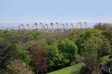 Wohnpark Alt Erlaa Ausblick von der Trazberg Warte, Aussichtsturm, Wachturm in Wien Hietzing, Panorama