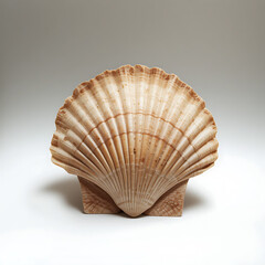 scallop shells on white background