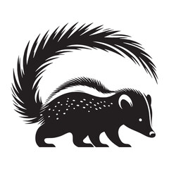 Detailed tenrec silhouette vector perfect for digital designs, logos, and branding – tenrec silhouette – tenrec vector – tenrec illustration – silhouette of tenrec

