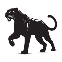 Obraz premium Unique panther silhouette – panther vector – panther illustration – silhouette of panther