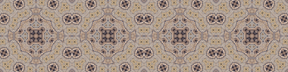 Seamless abstract ribbon pattern. Art ribbon. Symmetrical texture pattern