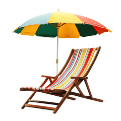 beach chairs and umbrella