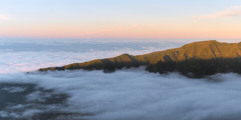 Viewpoint Bica da Cana pico do arieiro and other peaks - Madeira, Portugal.
