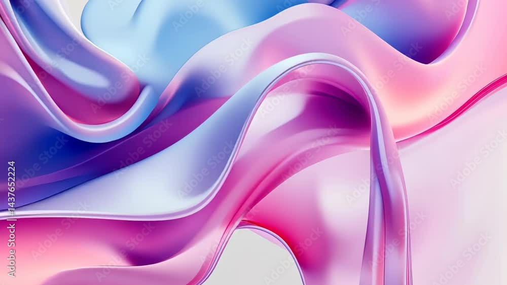 Poster flowing waves of pastel colors create an enchanting visual experience in an artistic display of ligh