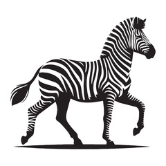 Unique and detailed zebra silhouette vector perfect for logos, digital designs, and marketing – zebra silhouette – zebra vector – zebra illustration – silhouette of zebra

