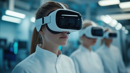 Researchers in Virtual Reality Environments for Biotech Innovations