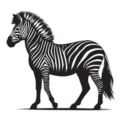 Simple zebra silhouette vector ideal for modern logos, web designs, and branding – zebra silhouette – zebra vector – zebra illustration – silhouette of zebra


