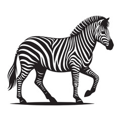 Refined zebra silhouette vector with sleek lines for professional branding and design – zebra silhouette – zebra vector – zebra illustration – silhouette of zebra

