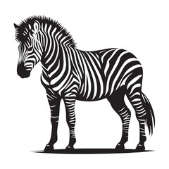 Clean zebra silhouette vector designed for professional branding and logo creation – zebra silhouette – zebra vector – zebra illustration – silhouette of zebra

