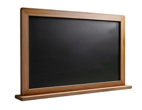 Classic Wooden Framed Chalkboard for Classroom or Home Use, Ideal for Writing and Drawing, Versatile Educational Tool on transparent background - Powered by Adobe