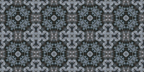 Seamless abstract pattern banner. Art texture. Symmetrical kaleidoscope
