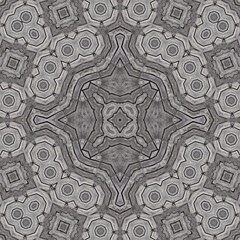 Seamless abstract pattern. Symmetrical texture. Square pattern art