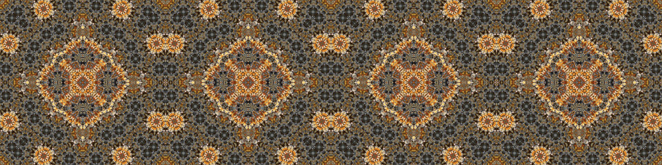 Seamless abstract ribbon pattern. Art ribbon. Symmetrical texture pattern