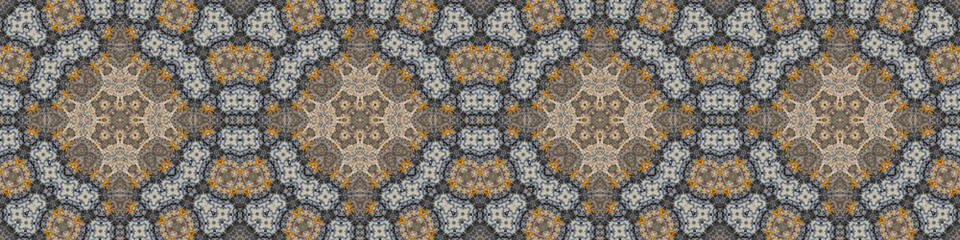 Seamless abstract ribbon pattern. Art ribbon. Symmetrical texture pattern