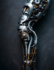 Futuristic Robotic Leg Prosthetic – High-Tech Bionic Limb Innovation Concept