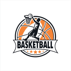 Basketball logo design vector