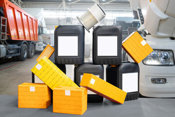 Consumable and spare parts and fluids for regular maintenance of trucks. Truck service