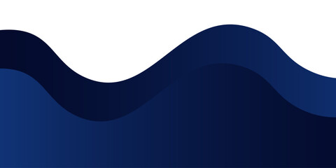 Vector blue line background curve element with white space for text and message design, overlapping layers.