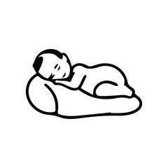 New born baby in one continuous line drawing. Prenatal or reproductive clinic symbol and pregnancy brochure in asimple linear style. Logo surrogacy agency editable stroke. Monoline vector illustration