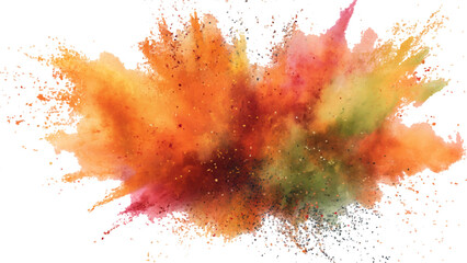 Vibrant Holi color powder explosion with pink, Brushed Painted Abstract Background. Brush stroked painting. Particle Explosion: A cloud of colorful particles exploding outward, 