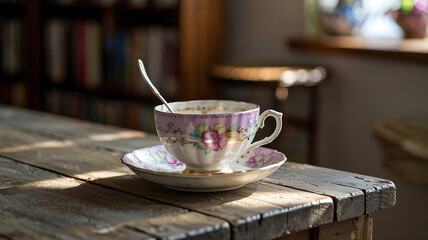 The soft clink of a spoon against a tea cup