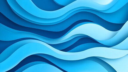 Fototapeta premium Ice wave abstract design in a tech-inspired blue palette
