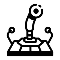 A glyph style icon of a joystick 
