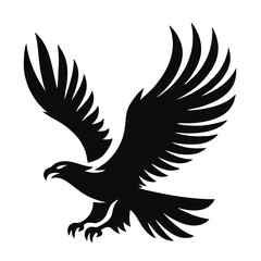 Obraz premium A vector flying eagle.