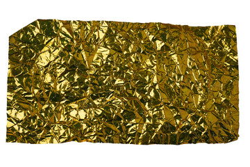 Gold,paper, crumpled, grunge background texture.      