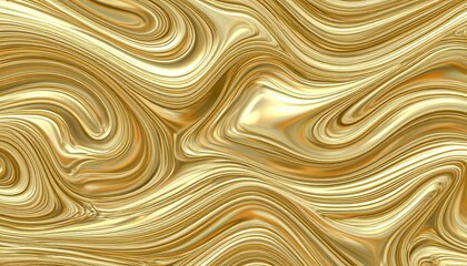 Obraz premium Luxurious Golden Liquid Swirls