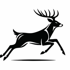 A running deer.