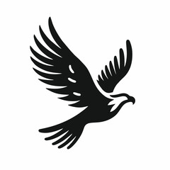 Obraz premium Vector flying eagle.