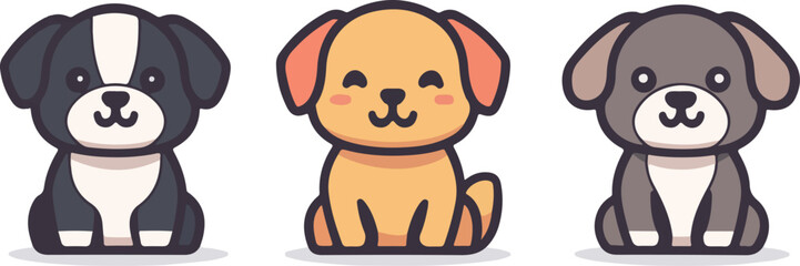 Cute cartoon puppy illustration material

