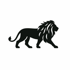 A vector walking lion.