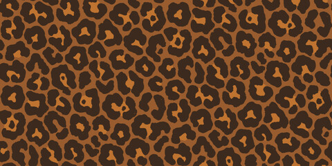 Vector seamless pattern of leopard print. Seamless pattern of jaguar skin.