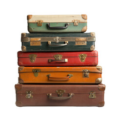 vintage suitcase any size  isolated on transparent background.