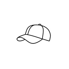 Fototapeta premium Baseball cap design icon for fashion accessories and headwear concepts