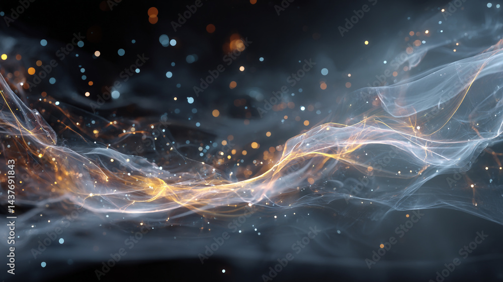 Poster curved energy flow animation -abstract motion graphic loop, abstract background showing colorful mul