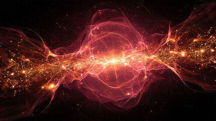 Fototapeta premium Rainbow Spiraling Vortex Background Banner - beautiful ethereal radiating gaseous energy field, Energy Light Lines Flow background, energy light background,
