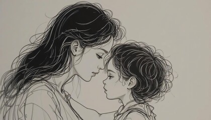 simple minimalist illustration for mother's day