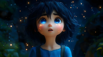 Animated child illustration digital art