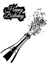 happy new year champagne