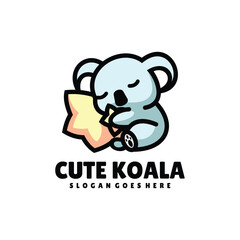 Cute Koala Mascot Logo Design
