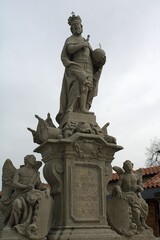 Statue of Charles the Great in Kutná Hora, the Czech Republic