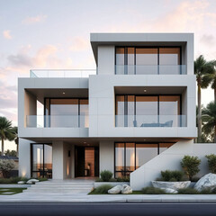 modern luxury villa exterior