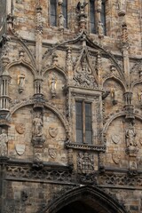 A detail of the Pwder Gate Tower in Prague