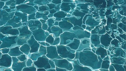 Obraz premium blue water wave texture with ripples on the surface in swimming pool background, 