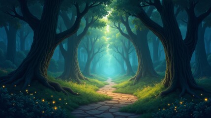 Fototapeta premium Mystical Woodland Exploration
