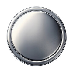 Polished Silver Round Metal Plate with Smooth Finish for Decorative or Functional Use on transparent background