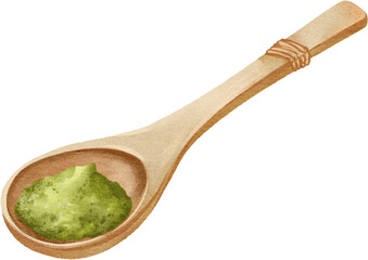 watercolor matcha powder